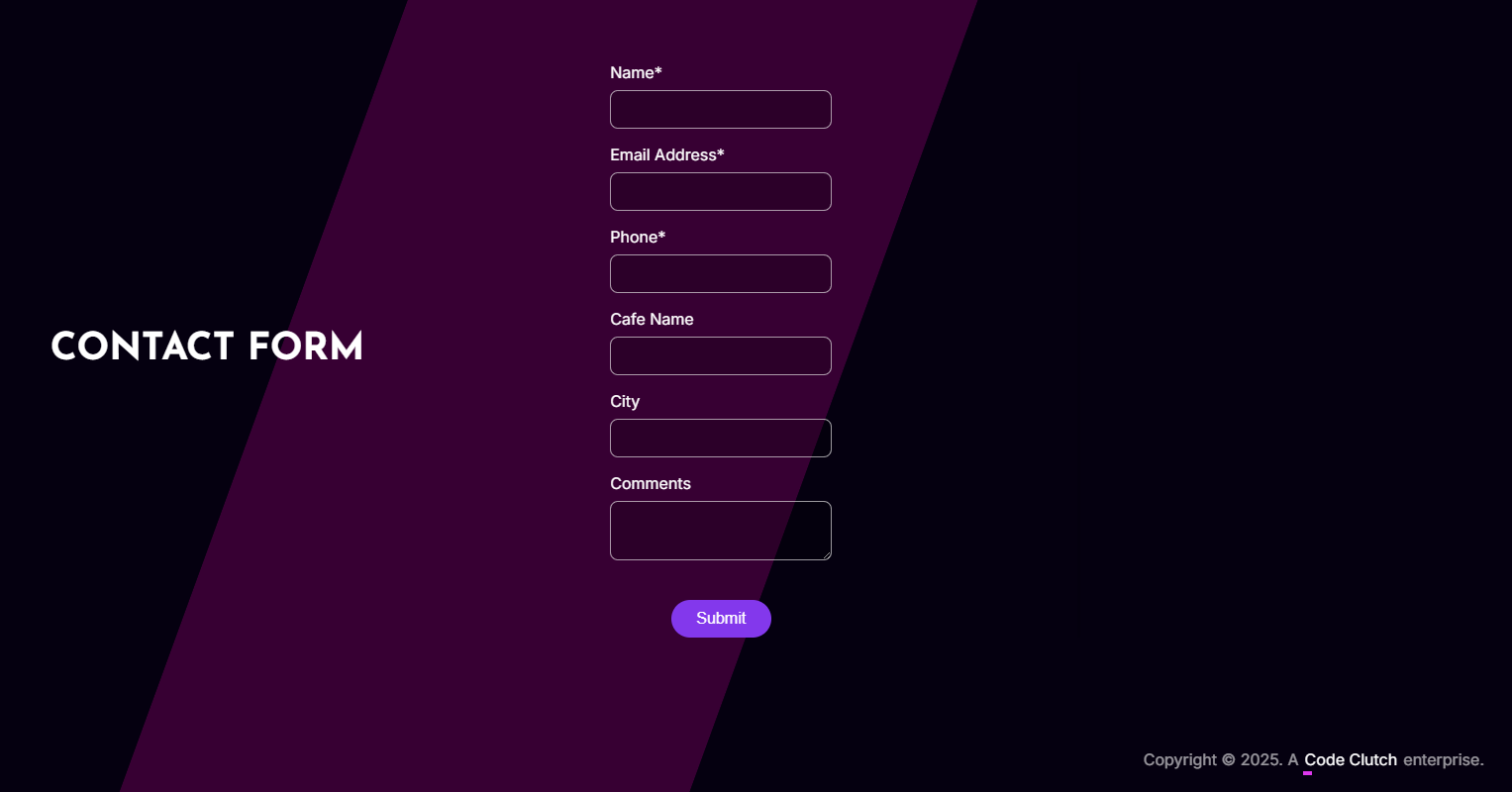 The feature request/feedback form