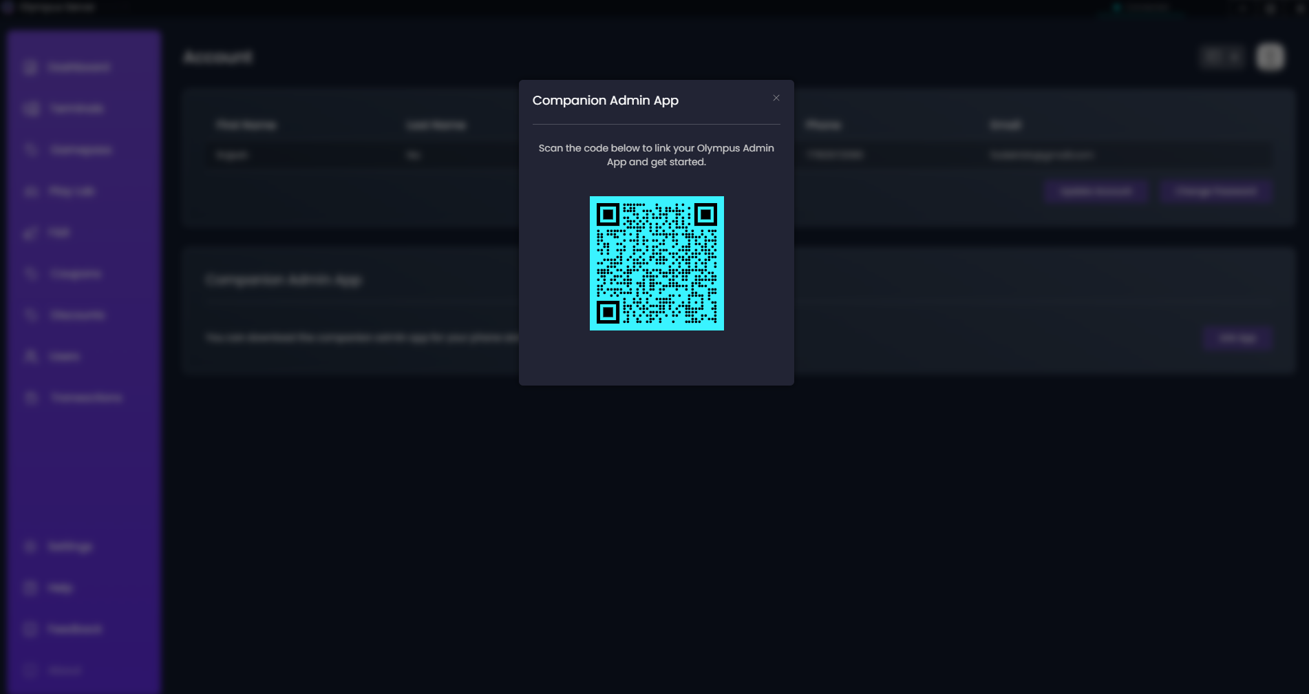 QR code for mobile app